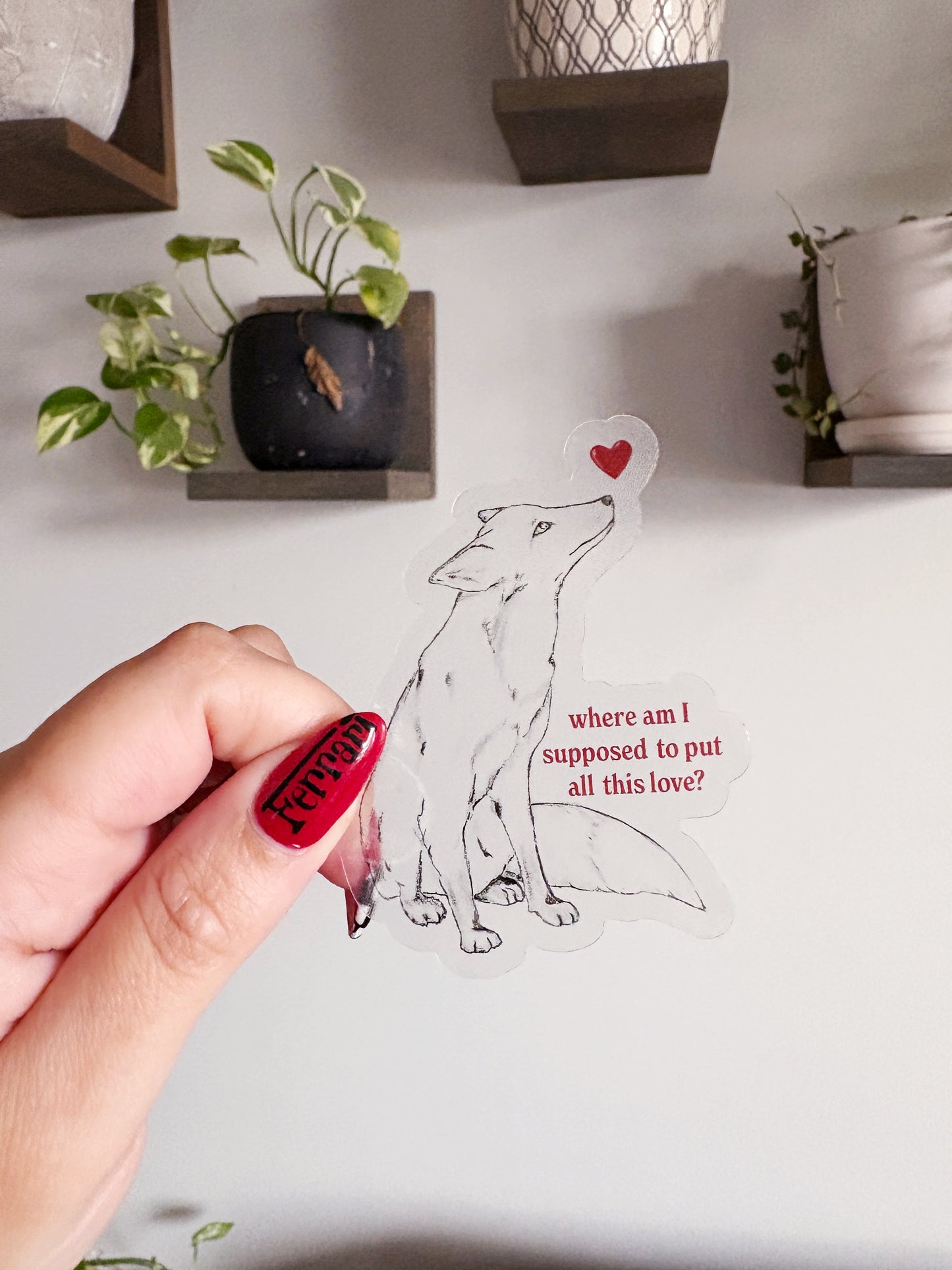 All This Love Clear Sticker