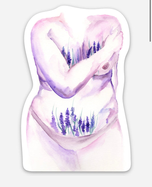 Lavender Girl Vinyl Sticker