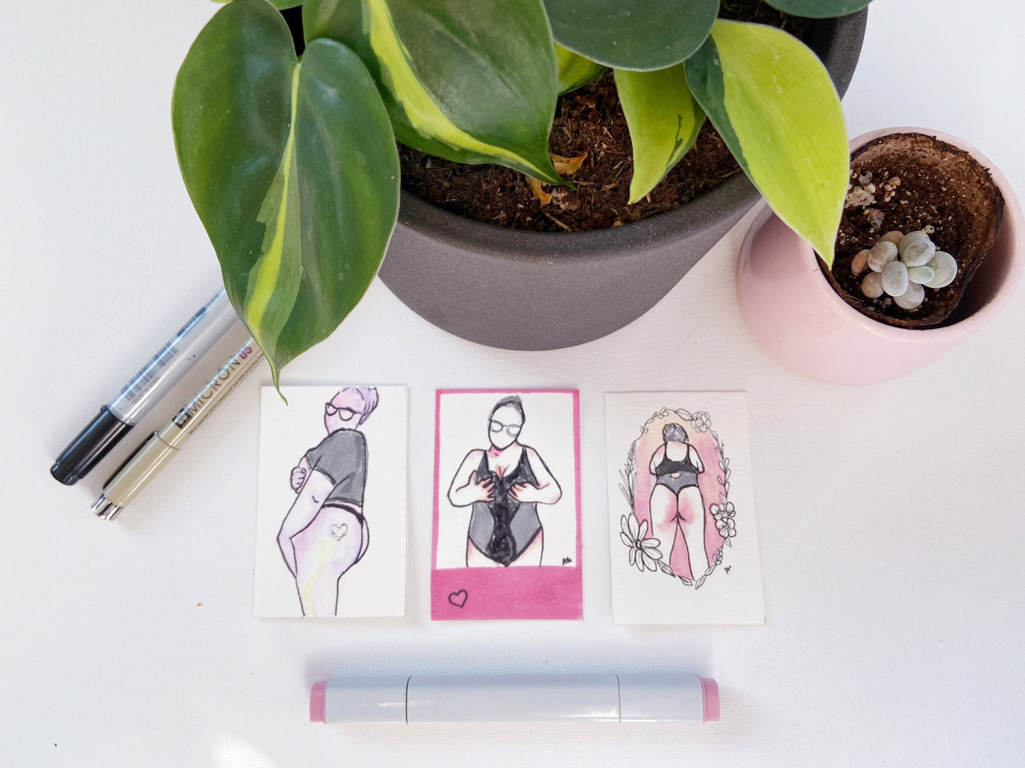 Custom Watercolour Nude