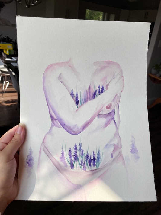 Lavender Girl print