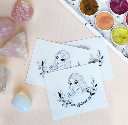 Still Growing kiss-cut stickers