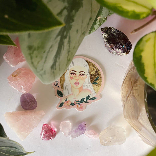 Just Peachy Vinyl Sticker