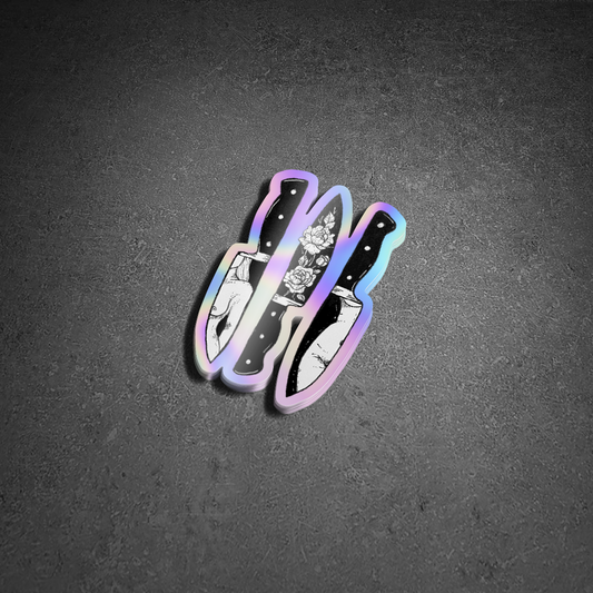 Deadly//Beautiful holo sticker