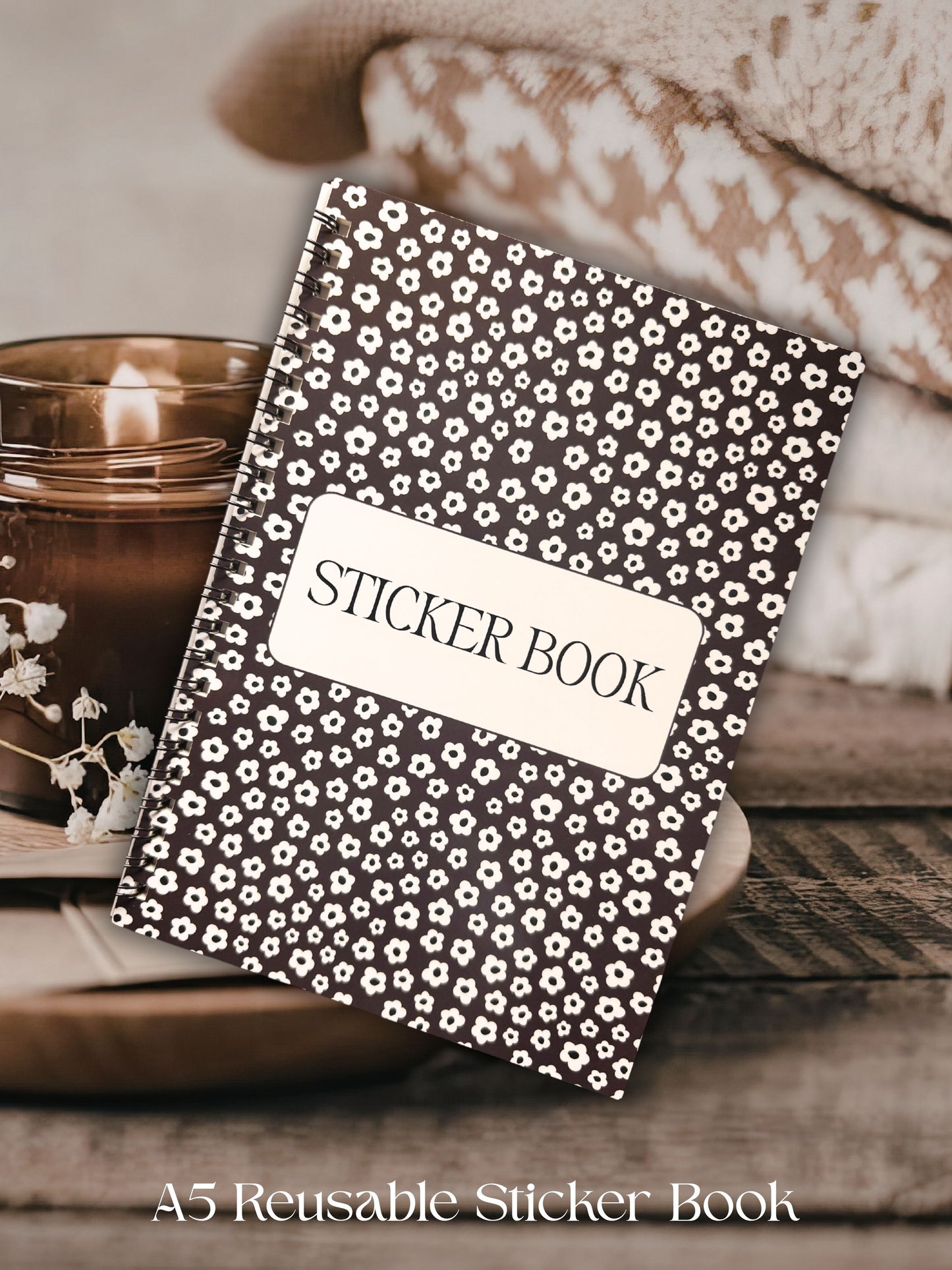 Cute Florals Reusable Sticker Book