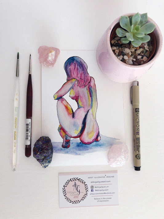 Custom Watercolour Nude