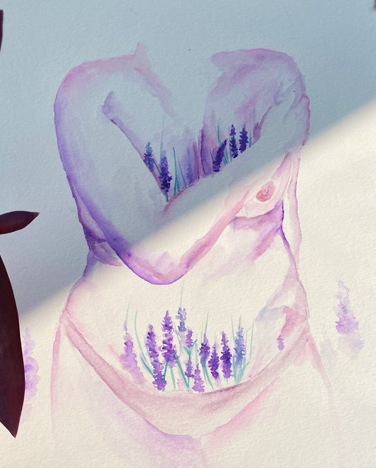 Lavender Girl print