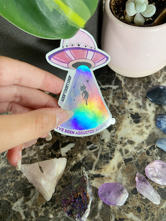 I’ve been Adopted Holographic Sticker