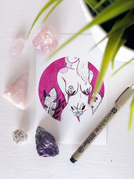 Custom Floral Censored Nude