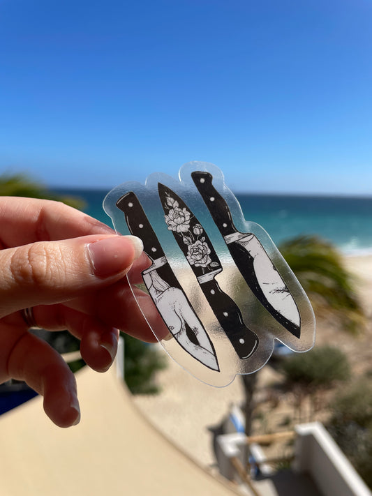 Deadly//Beautiful clear sticker