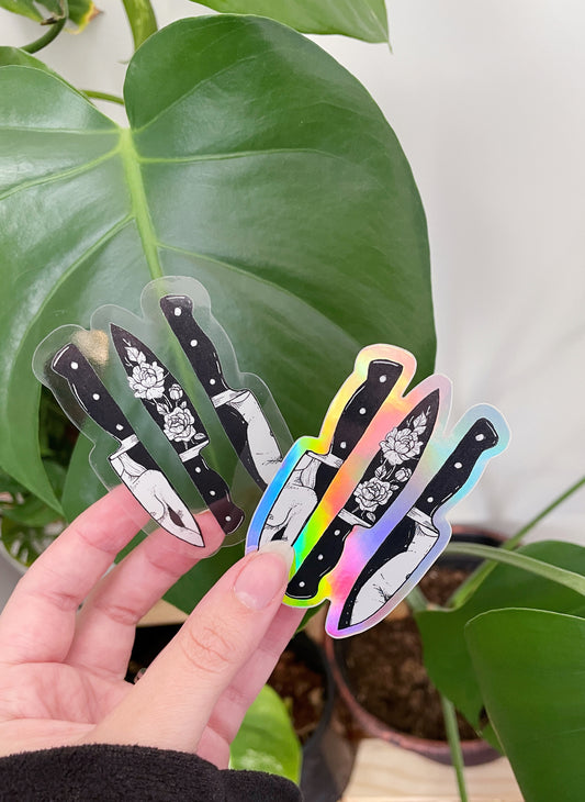 Deadly//Beautiful holo sticker